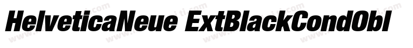 HelveticaNeue ExtBlackCondObl 黑字体转换